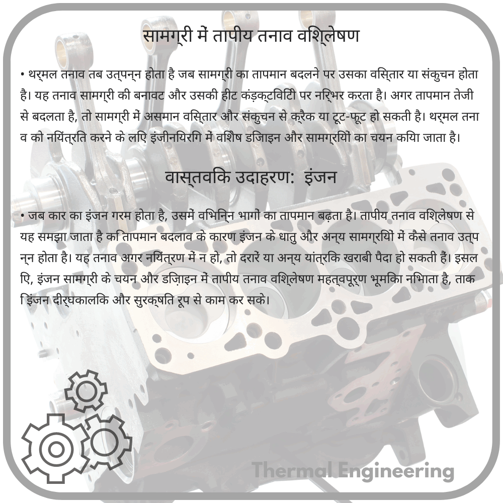 सामग्री में तापीय तनाव विश्लेषण