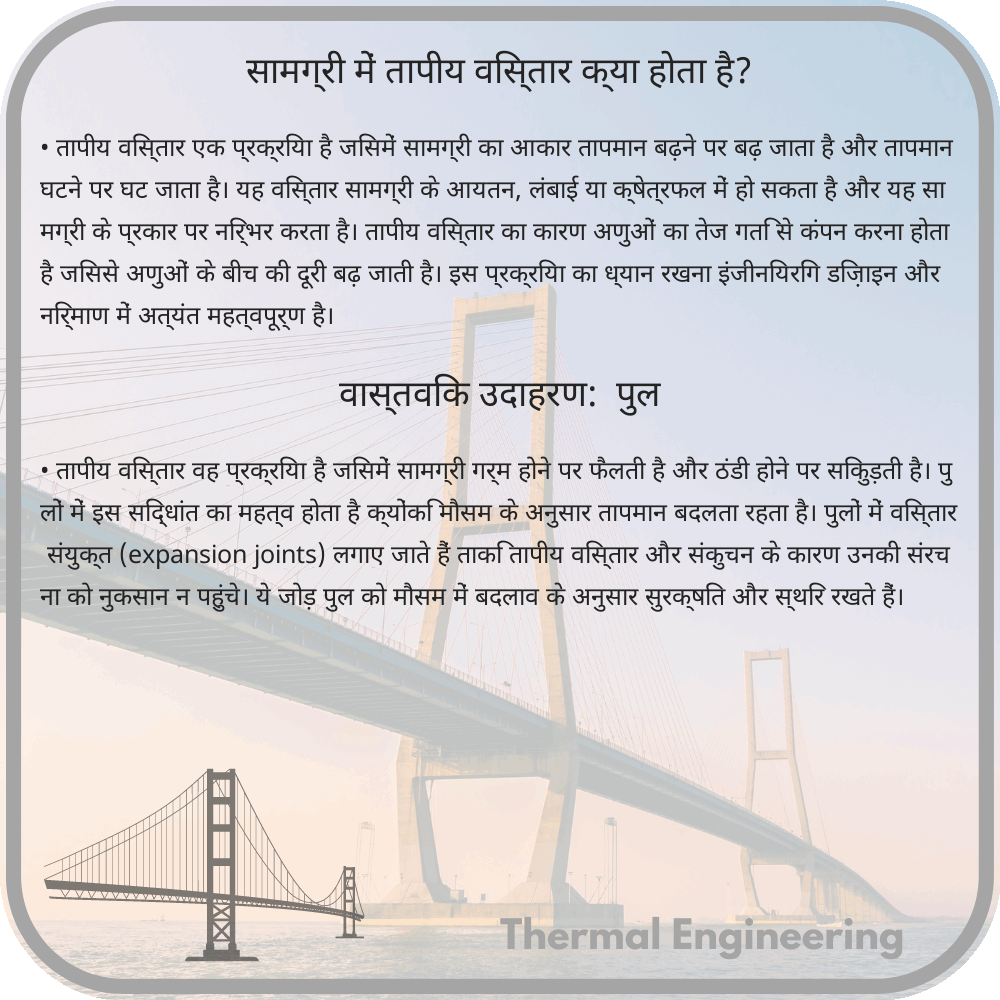 सामग्री में तापीय विस्तार क्या होता है?