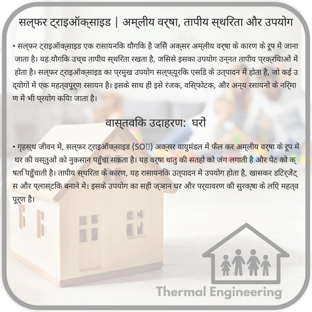 सल्फर ट्राइऑक्साइड | अम्लीय वर्षा, तापीय स्थिरता और उपयोग