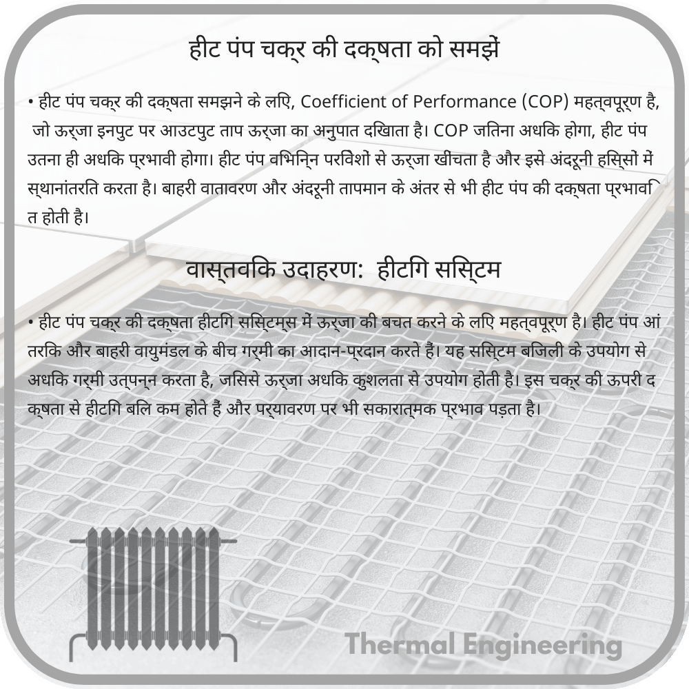 हीट पंप चक्र की दक्षता को समझें