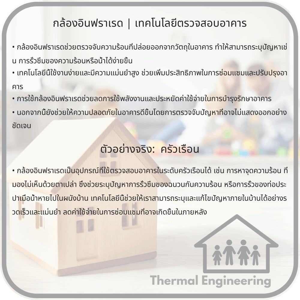 กล้องอินฟราเรด | เทคโนโลยีตรวจสอบอาคาร