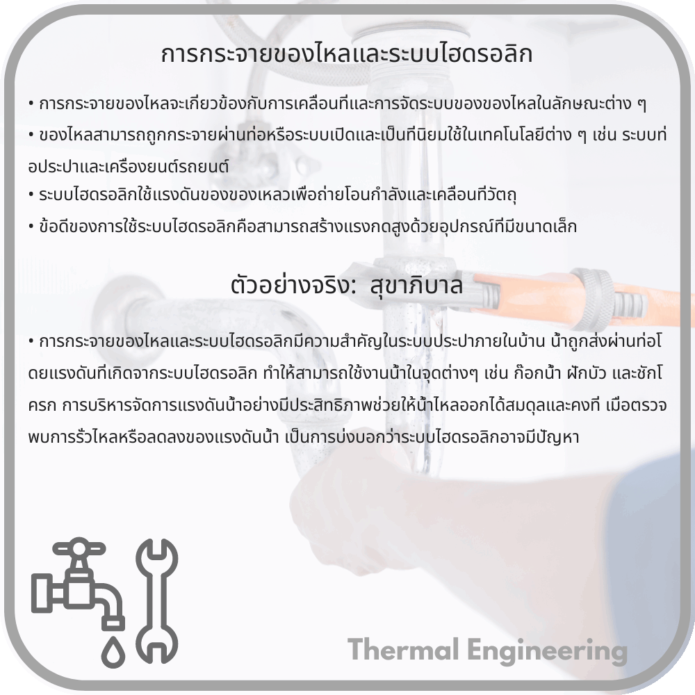 การกระจายของไหลและระบบไฮดรอลิก