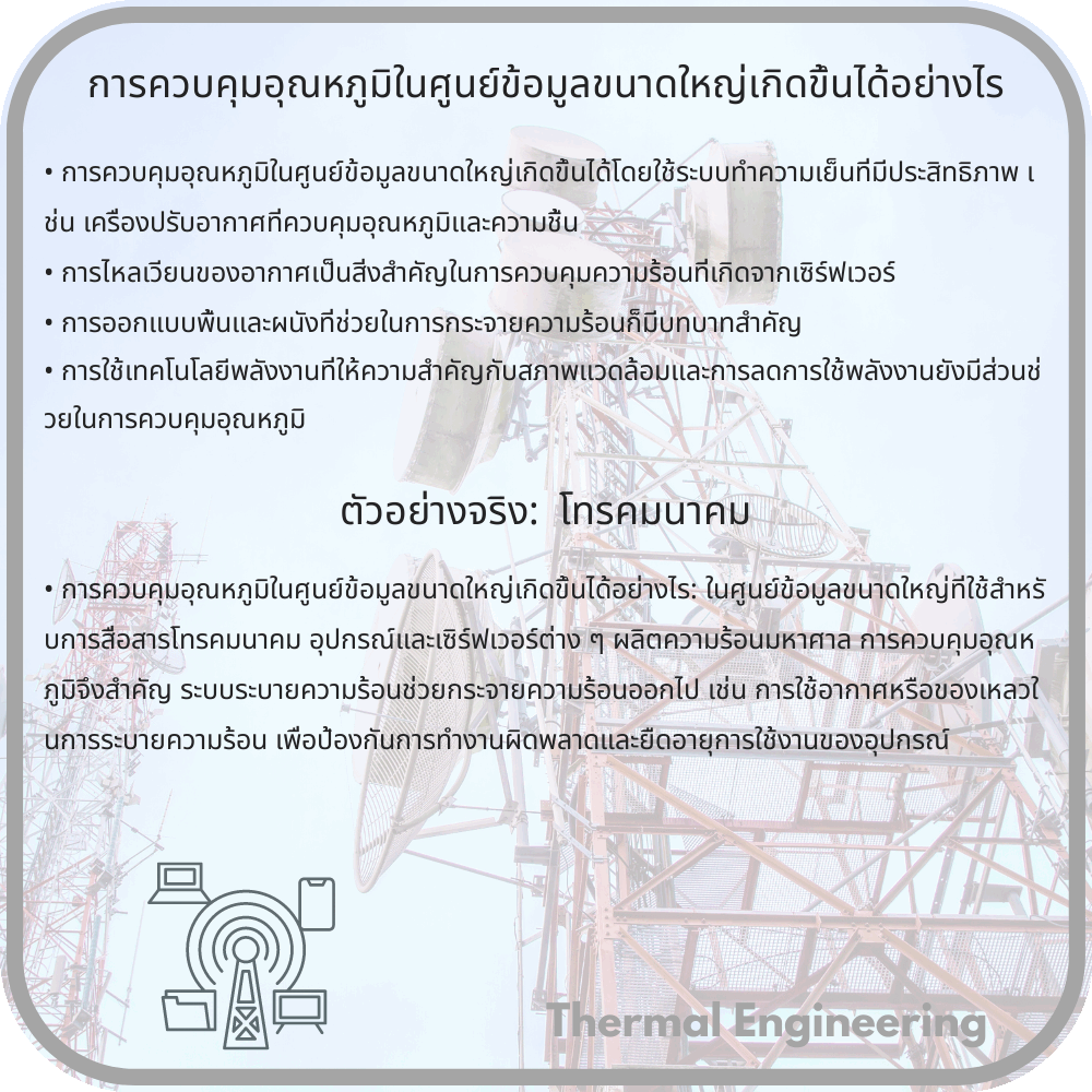 การควบคุมอุณหภูมิในศูนย์ข้อมูลขนาดใหญ่เกิดขึ้นได้อย่างไร