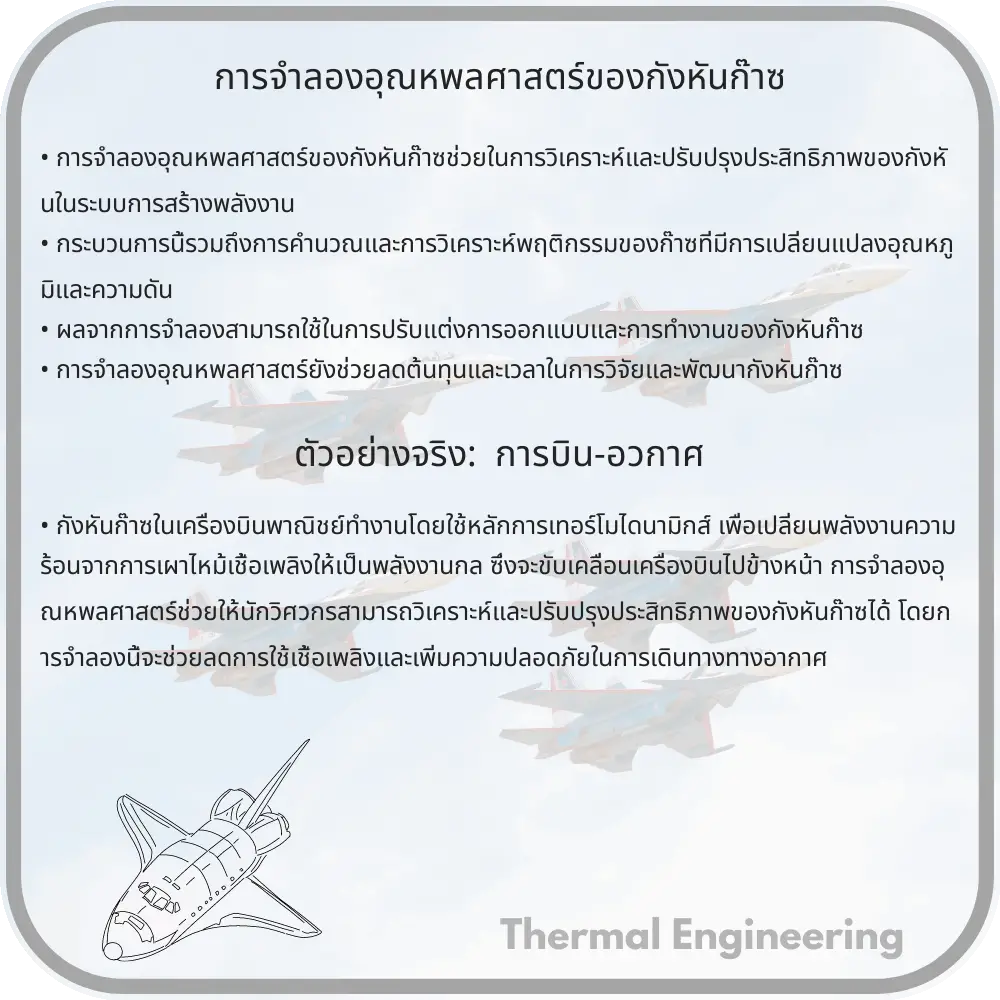 การจำลองอุณหพลศาสตร์ของกังหันก๊าซ