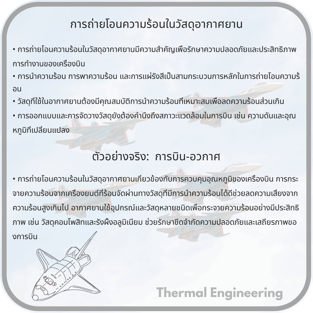 การถ่ายโอนความร้อนในวัสดุอากาศยาน
