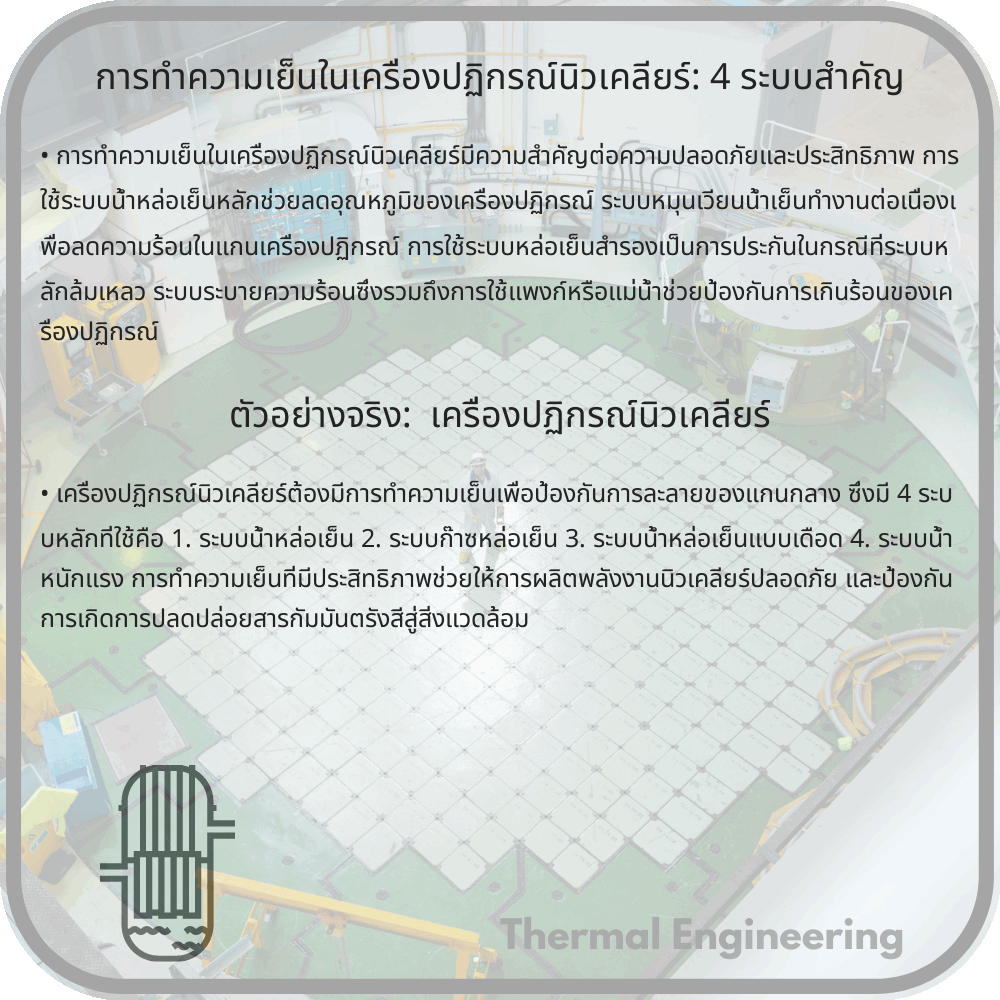 การทำความเย็นในเครื่องปฏิกรณ์นิวเคลียร์: 4 ระบบสำคัญ