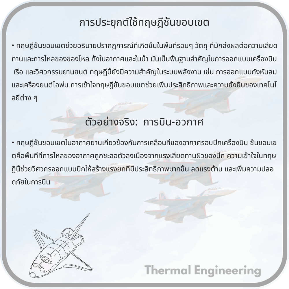 การประยุกต์ใช้ทฤษฎีชั้นขอบเขต