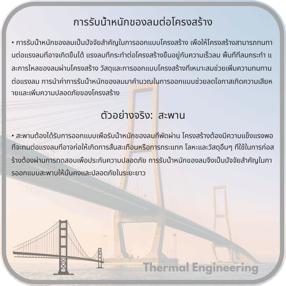 การรับน้ำหนักของลมต่อโครงสร้าง