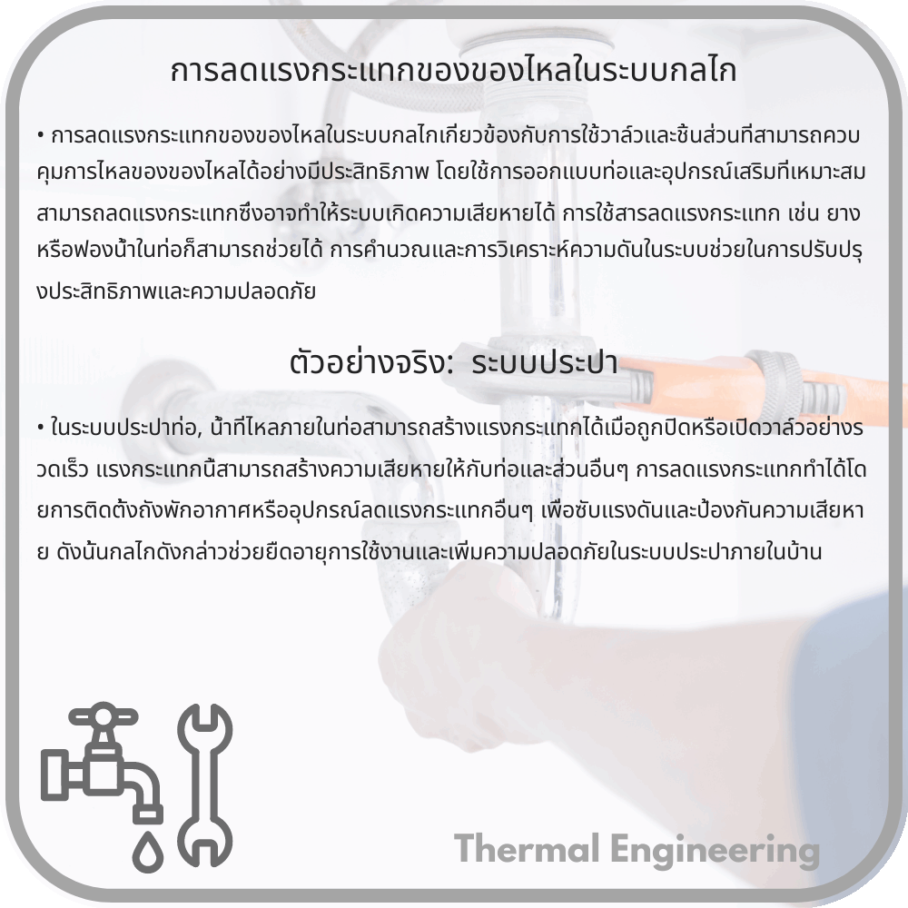 การลดแรงกระแทกของของไหลในระบบกลไก