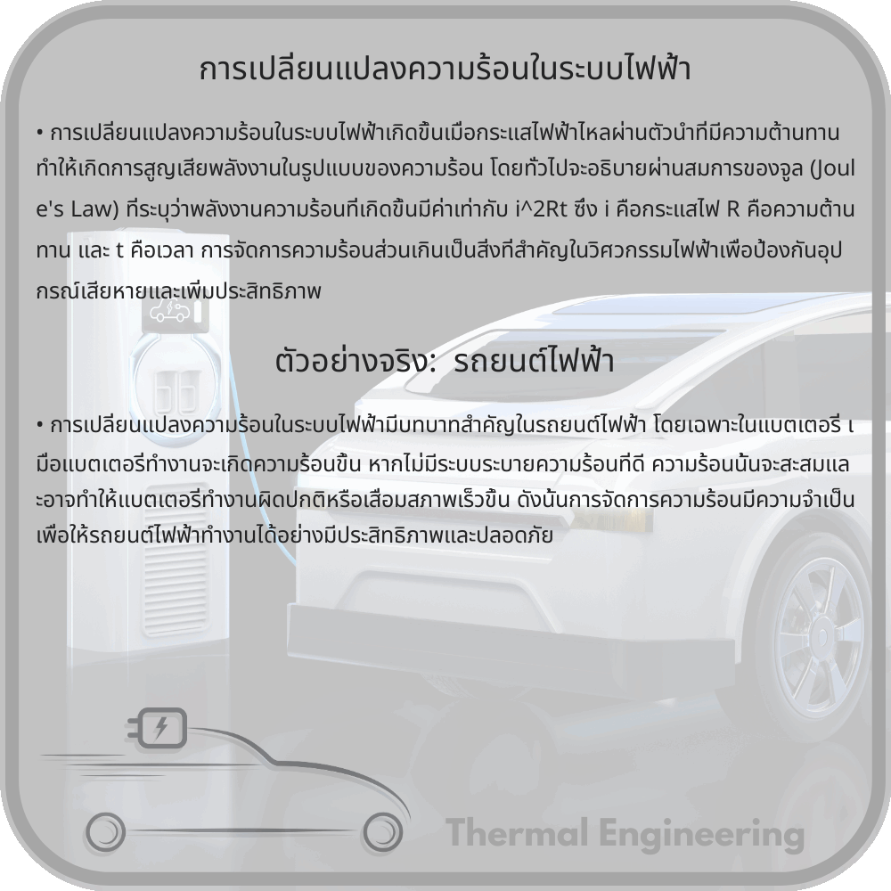 การเปลี่ยนแปลงความร้อนในระบบไฟฟ้า