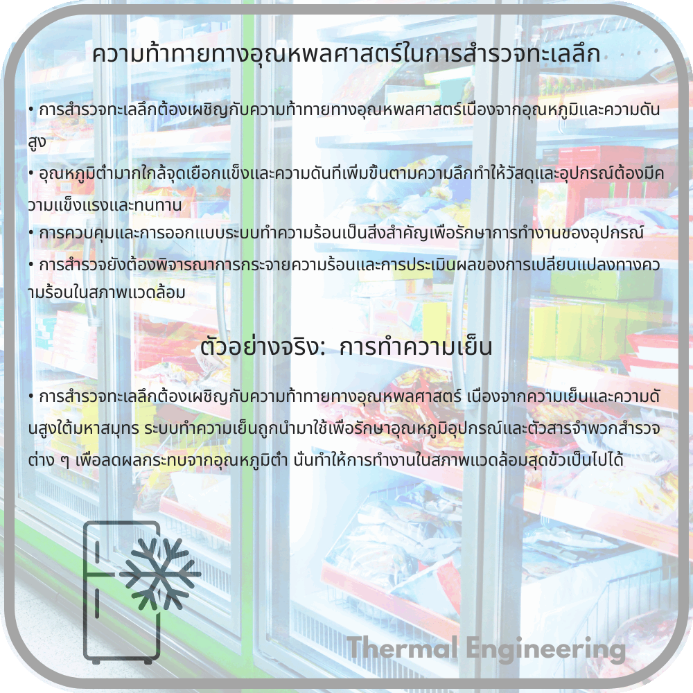ความท้าทายทางอุณหพลศาสตร์ในการสำรวจทะเลลึก