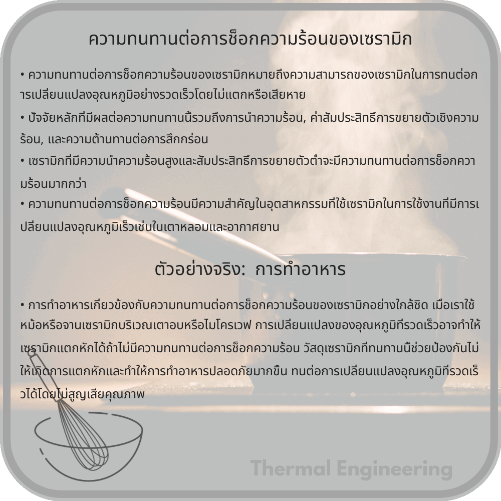 ความทนทานต่อการช็อกความร้อนของเซรามิก