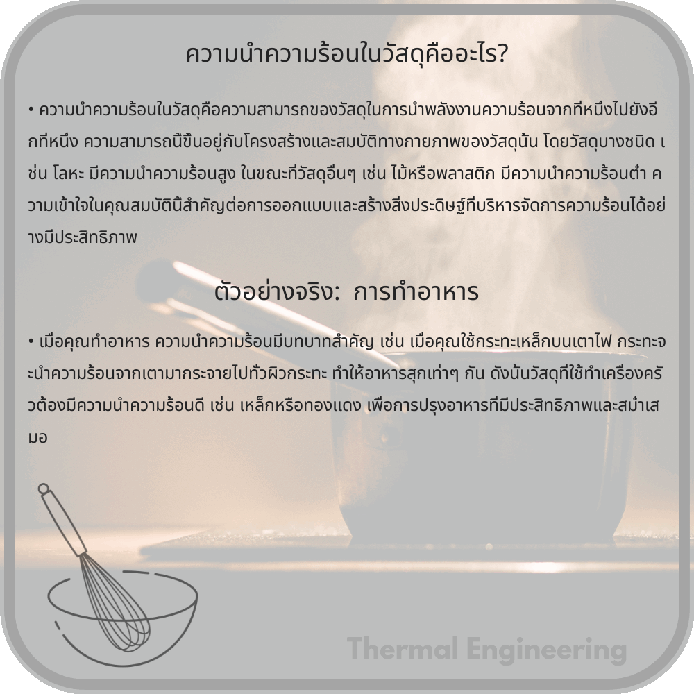 ความนำความร้อนในวัสดุคืออะไร?