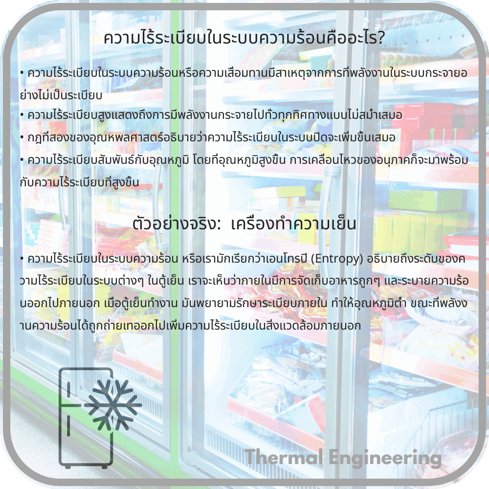ความไร้ระเบียบในระบบความร้อนคืออะไร?
