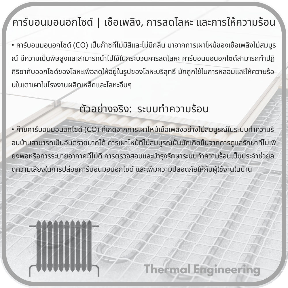 คาร์บอนมอนอกไซด์ | เชื้อเพลิง, การลดโลหะ และการให้ความร้อน