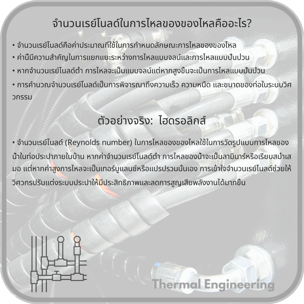 จำนวนเรย์โนลด์ในการไหลของของไหลคืออะไร?