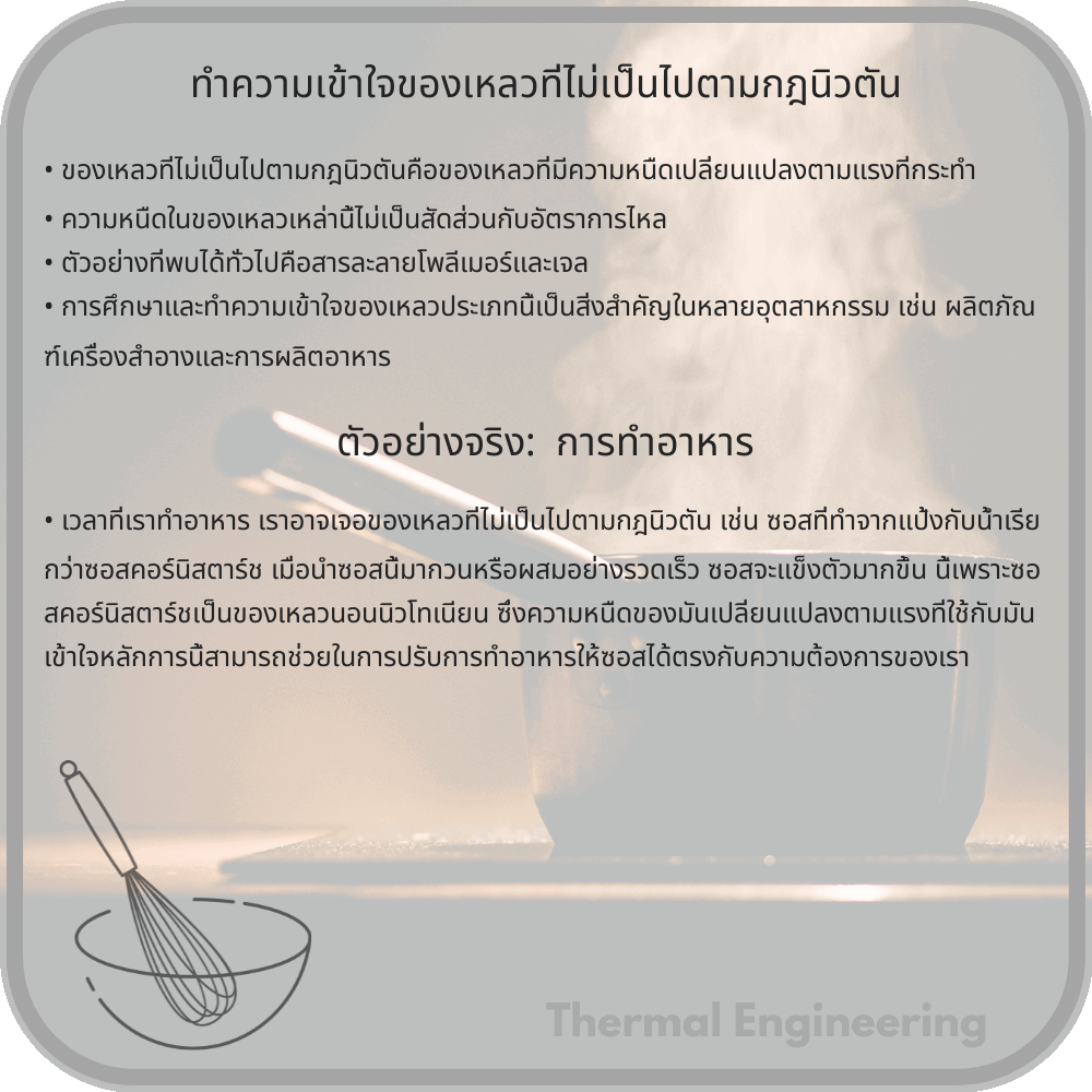 ทำความเข้าใจของเหลวที่ไม่เป็นไปตามกฎนิวตัน
