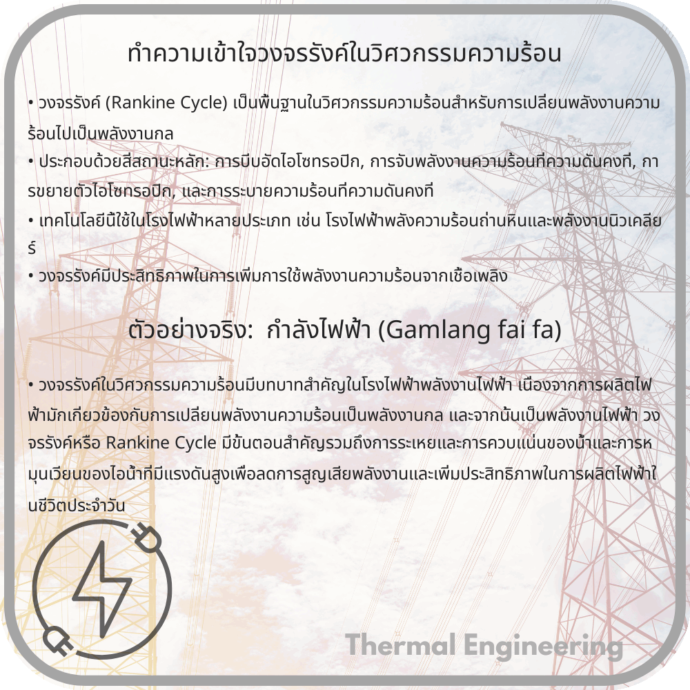ทำความเข้าใจวงจรรังค์ในวิศวกรรมความร้อน