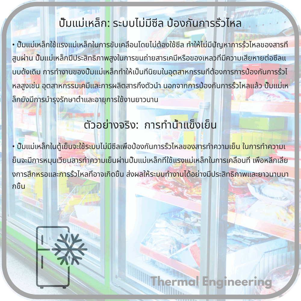 ปั๊มแม่เหล็ก: ระบบไม่มีซีล ป้องกันการรั่วไหล