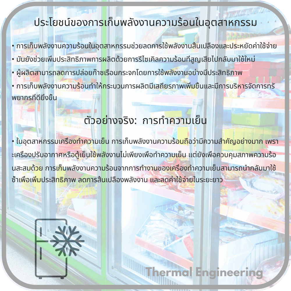 ประโยชน์ของการเก็บพลังงานความร้อนในอุตสาหกรรม
