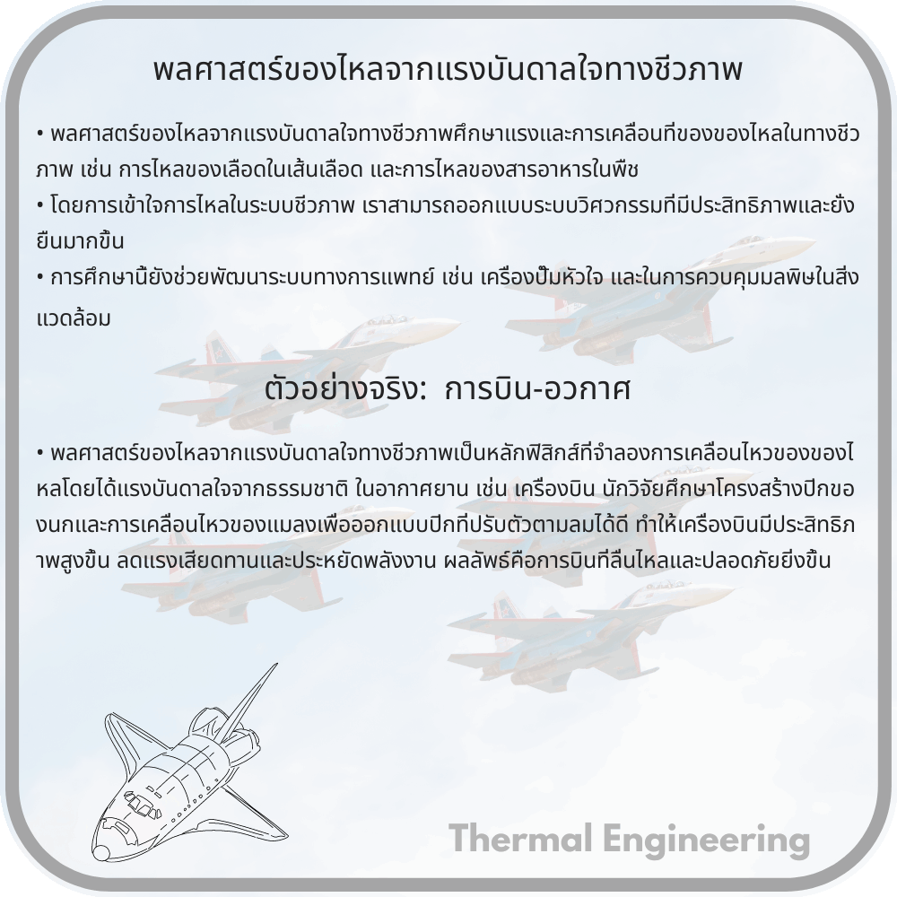 พลศาสตร์ของไหลจากแรงบันดาลใจทางชีวภาพ