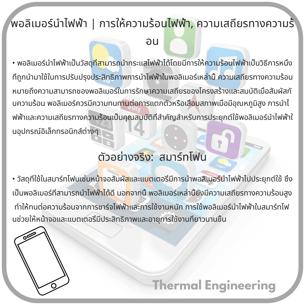 พอลิเมอร์นำไฟฟ้า | การให้ความร้อนไฟฟ้า, ความเสถียรทางความร้อน