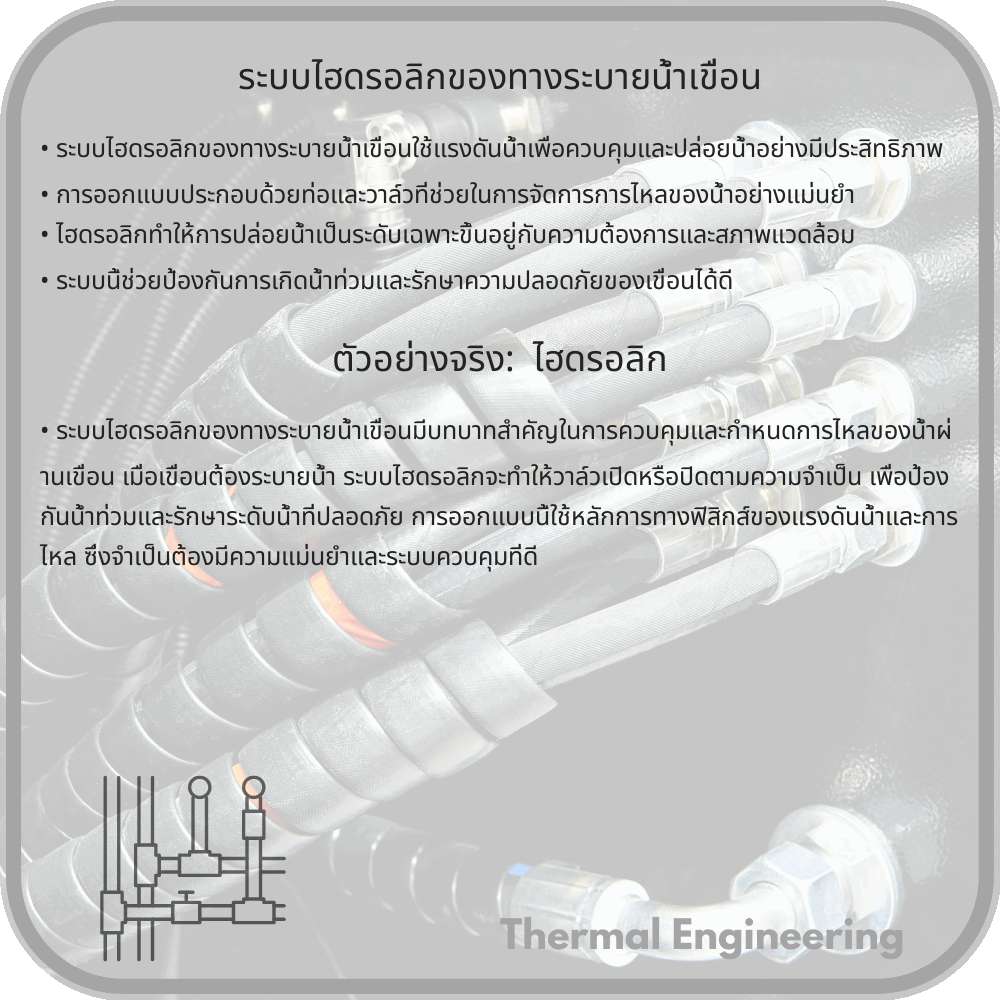 ระบบไฮดรอลิกของทางระบายน้ำเขื่อน