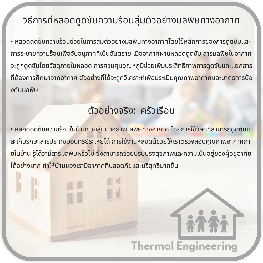 วิธีการที่หลอดดูดซับความร้อนสุ่มตัวอย่างมลพิษทางอากาศ