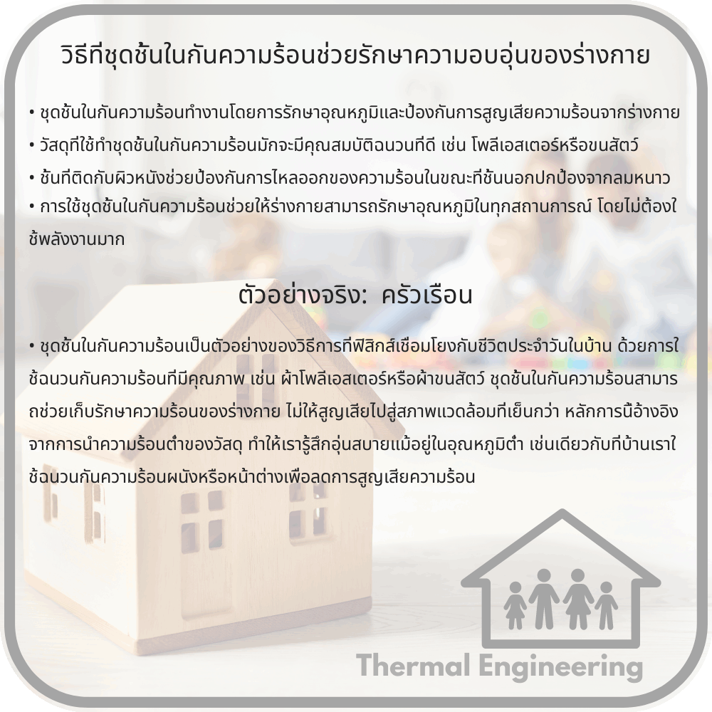 วิธีที่ชุดชั้นในกันความร้อนช่วยรักษาความอบอุ่นของร่างกาย