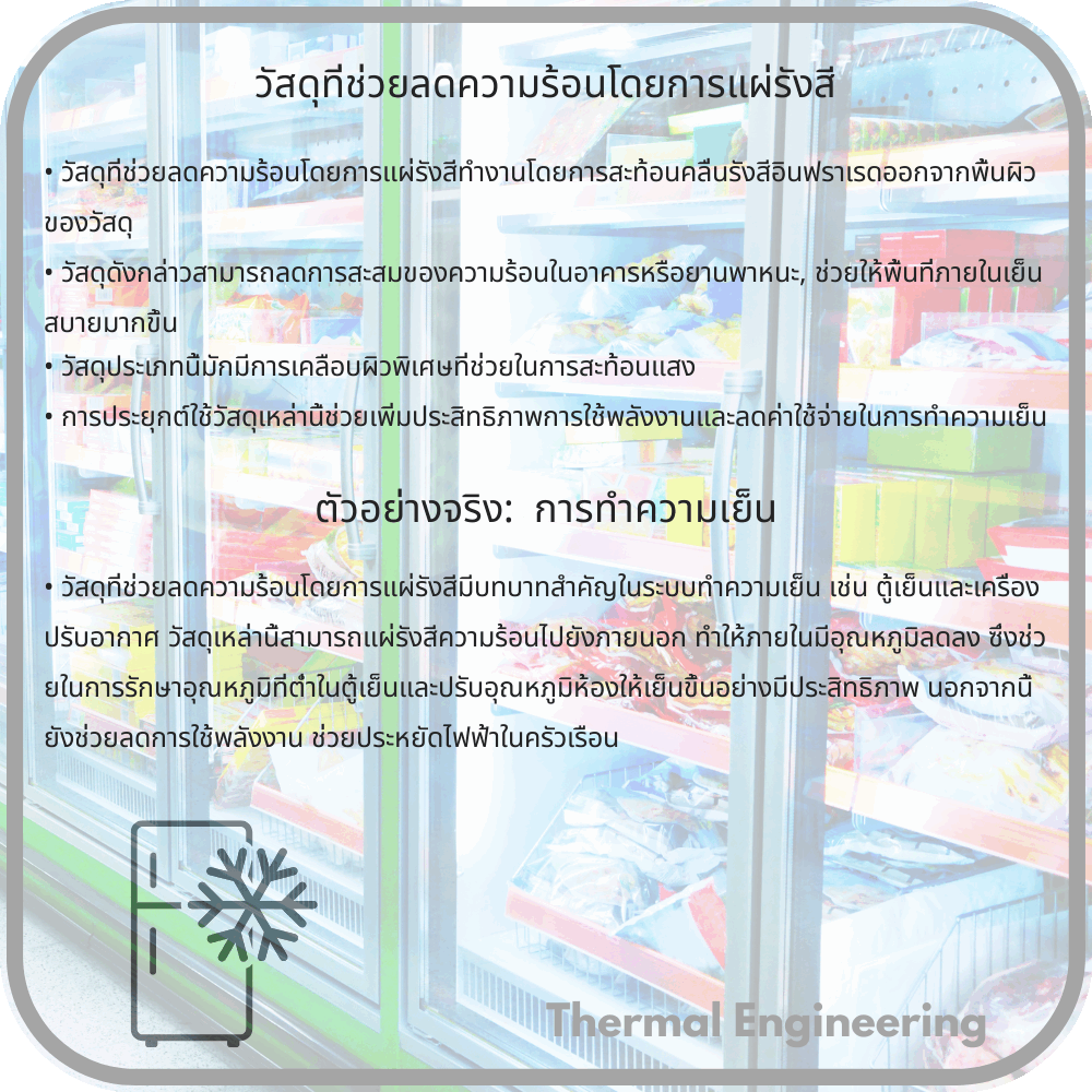 วัสดุที่ช่วยลดความร้อนโดยการแผ่รังสี