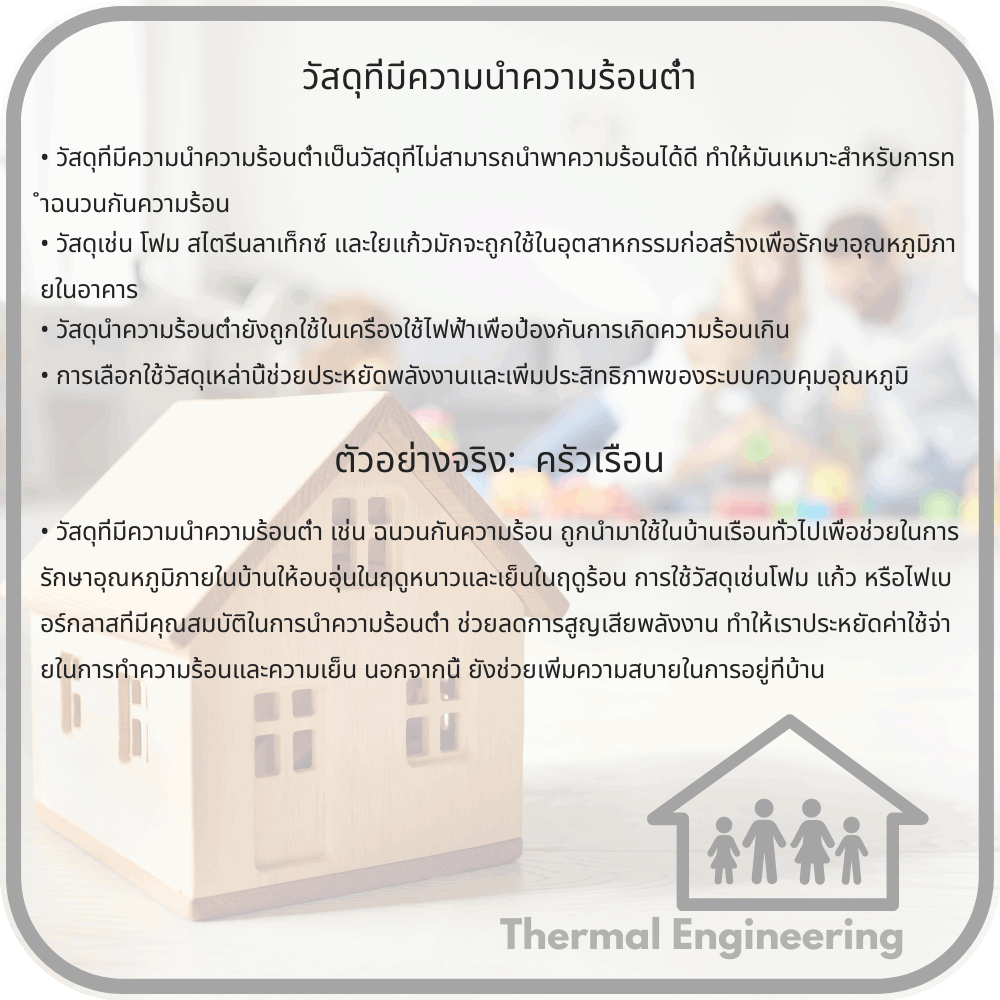 วัสดุที่มีความนำความร้อนต่ำ