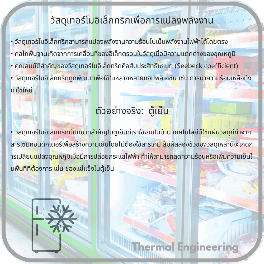 วัสดุเทอร์โมอิเล็กทริกเพื่อการแปลงพลังงาน