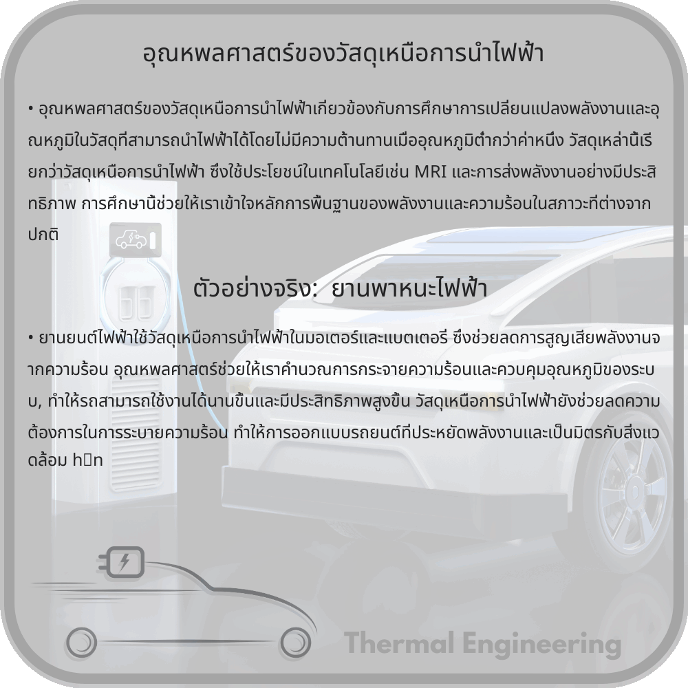 อุณหพลศาสตร์ของวัสดุเหนือการนำไฟฟ้า