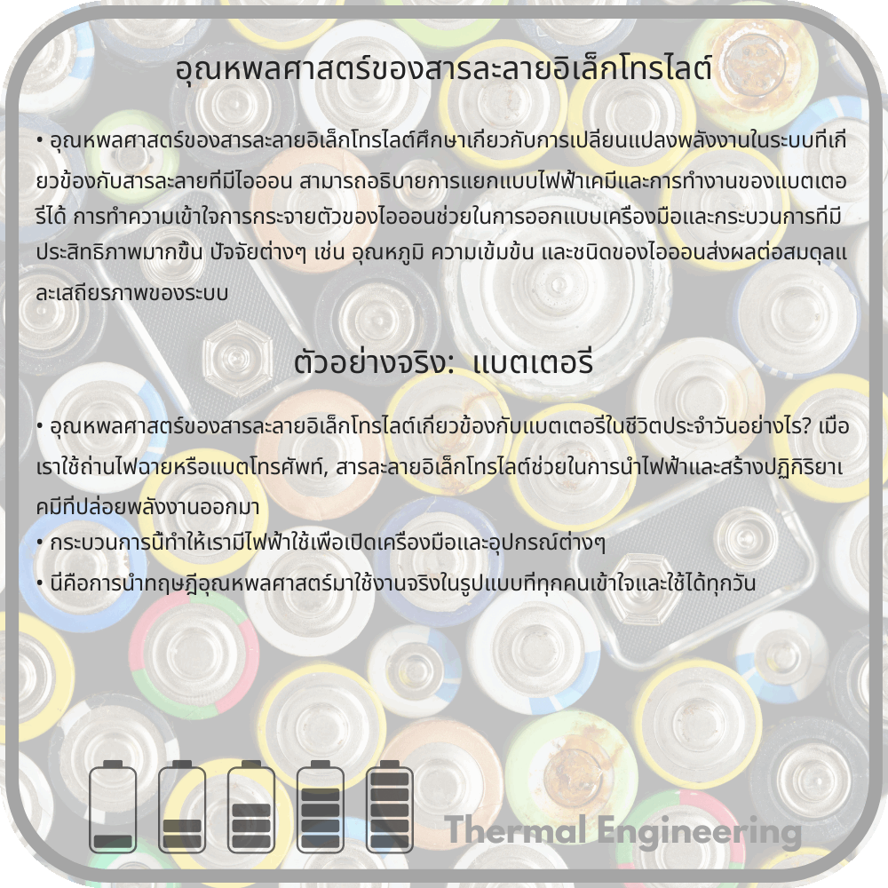 อุณหพลศาสตร์ของสารละลายอิเล็กโทรไลต์