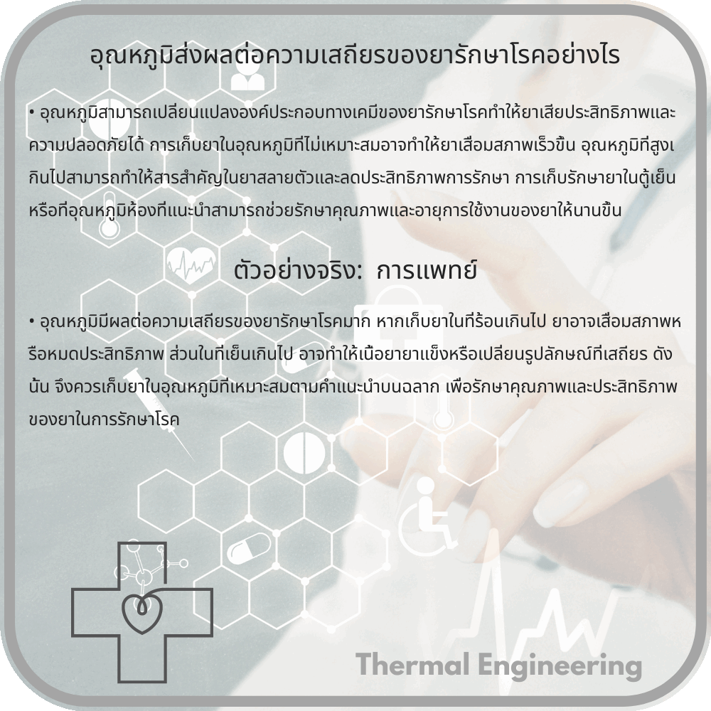 อุณหภูมิส่งผลต่อความเสถียรของยารักษาโรคอย่างไร