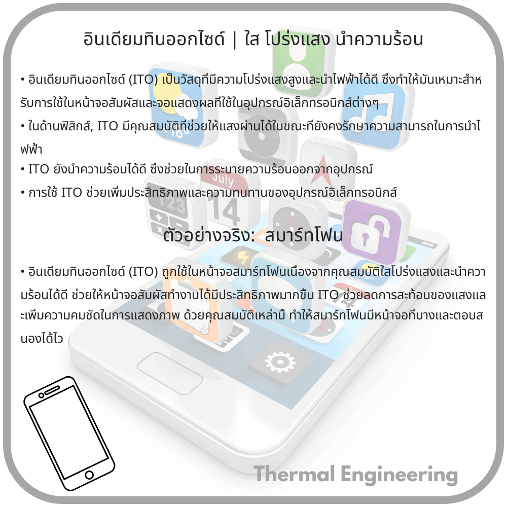 อินเดียมทินออกไซด์ | ใส โปร่งแสง นำความร้อน