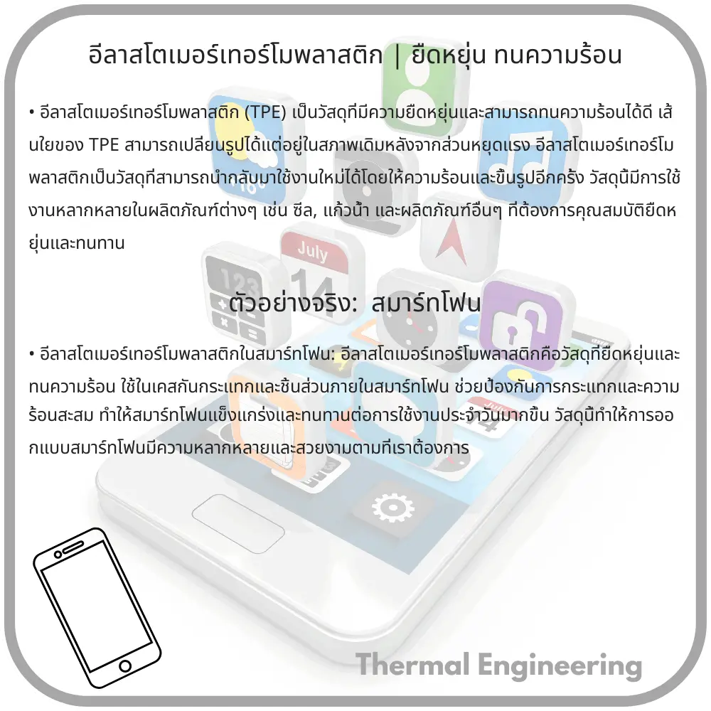 อีลาสโตเมอร์เทอร์โมพลาสติก | ยืดหยุ่น ทนความร้อน