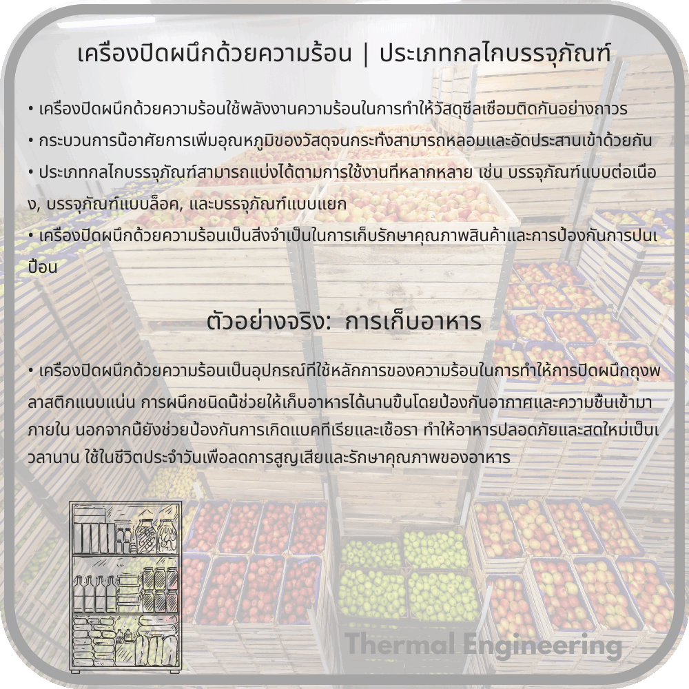 เครื่องปิดผนึกด้วยความร้อน | ประเภทกลไกบรรจุภัณฑ์