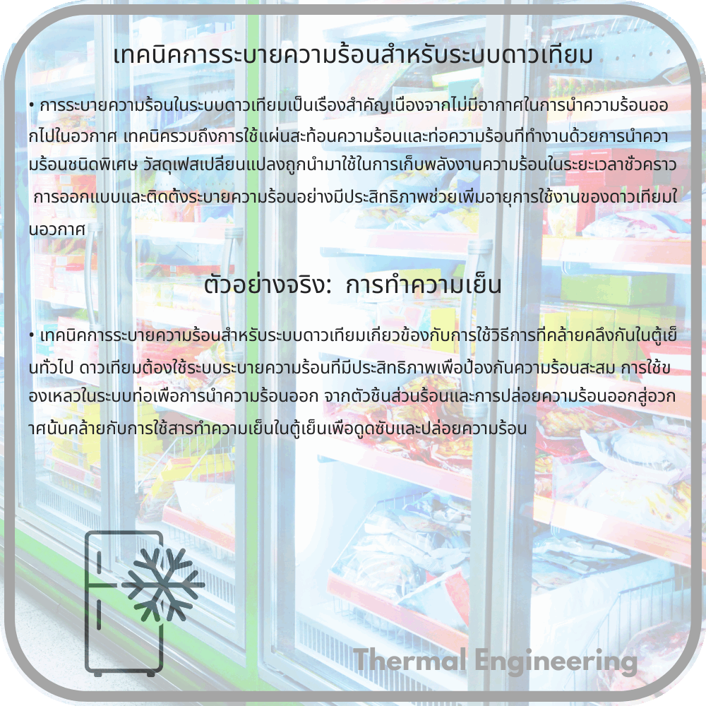 เทคนิคการระบายความร้อนสำหรับระบบดาวเทียม