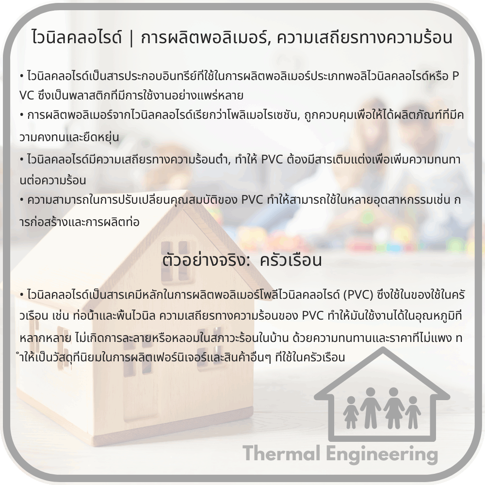 ไวนิลคลอไรด์ | การผลิตพอลิเมอร์, ความเสถียรทางความร้อน