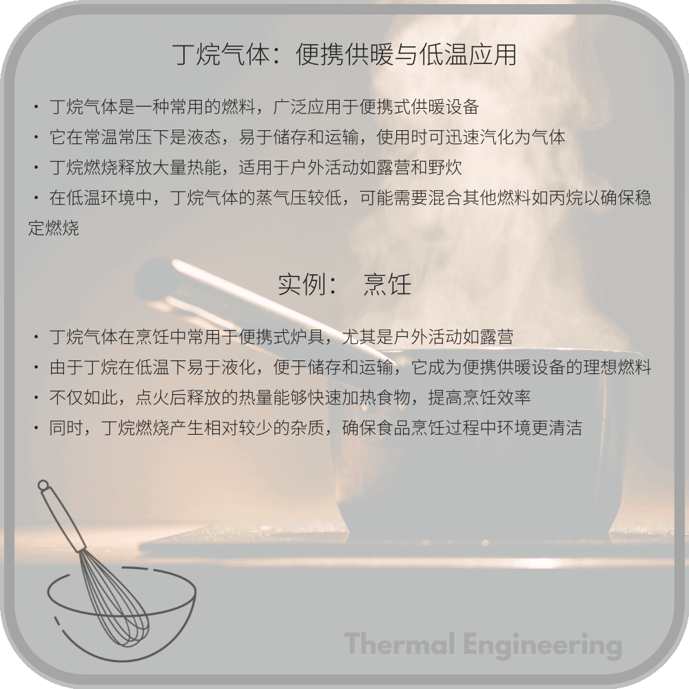 丁烷气体:便携供暖与低温应用