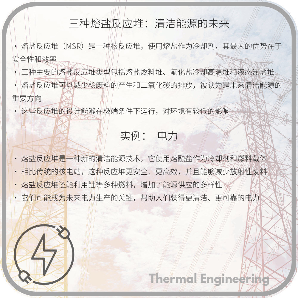 三种熔盐反应堆:清洁能源的未来