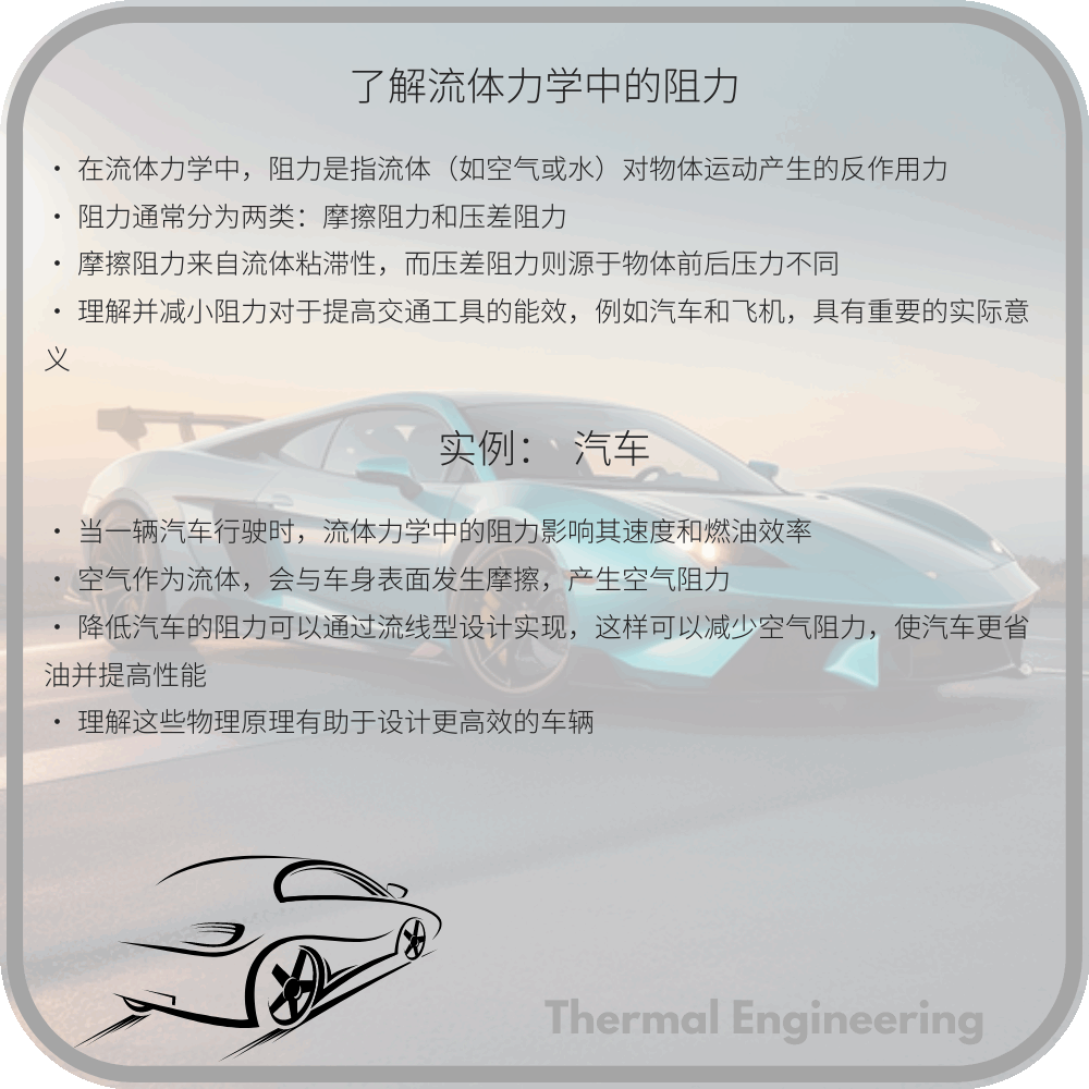 了解流体力学中的阻力