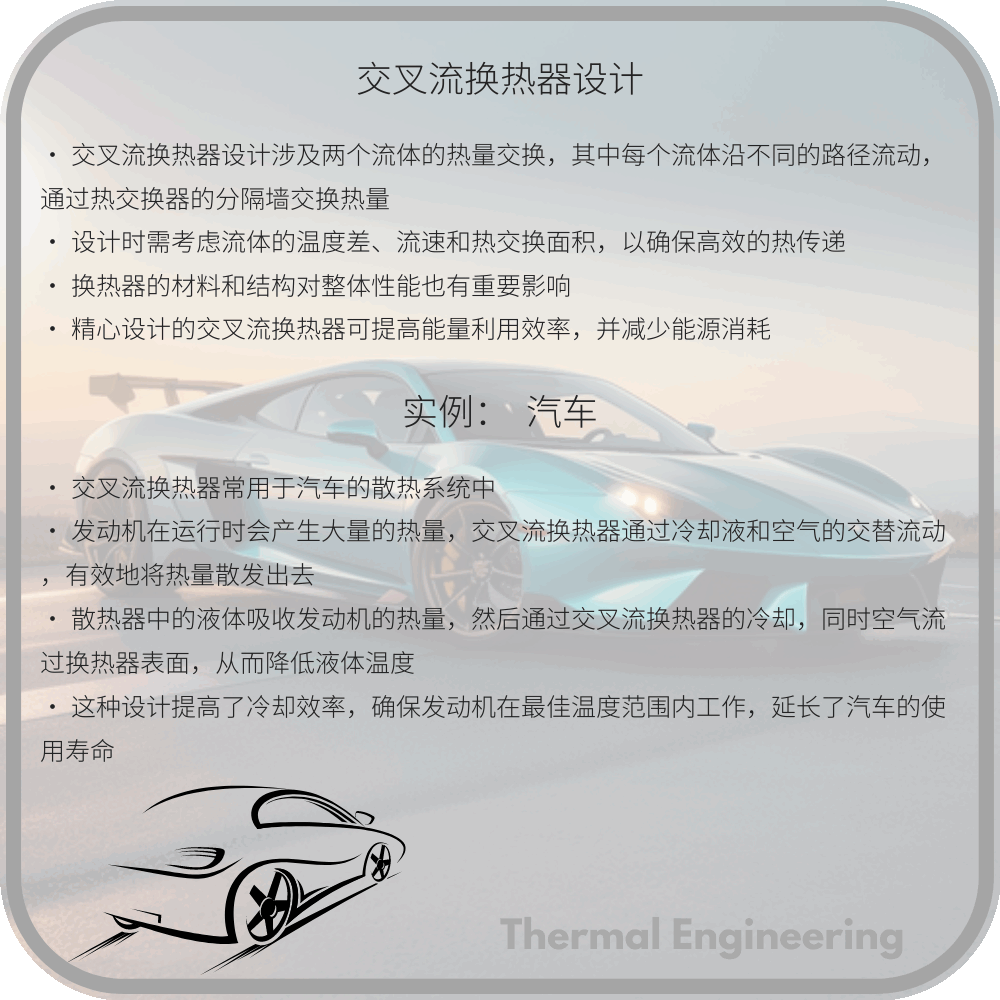 交叉流换热器设计