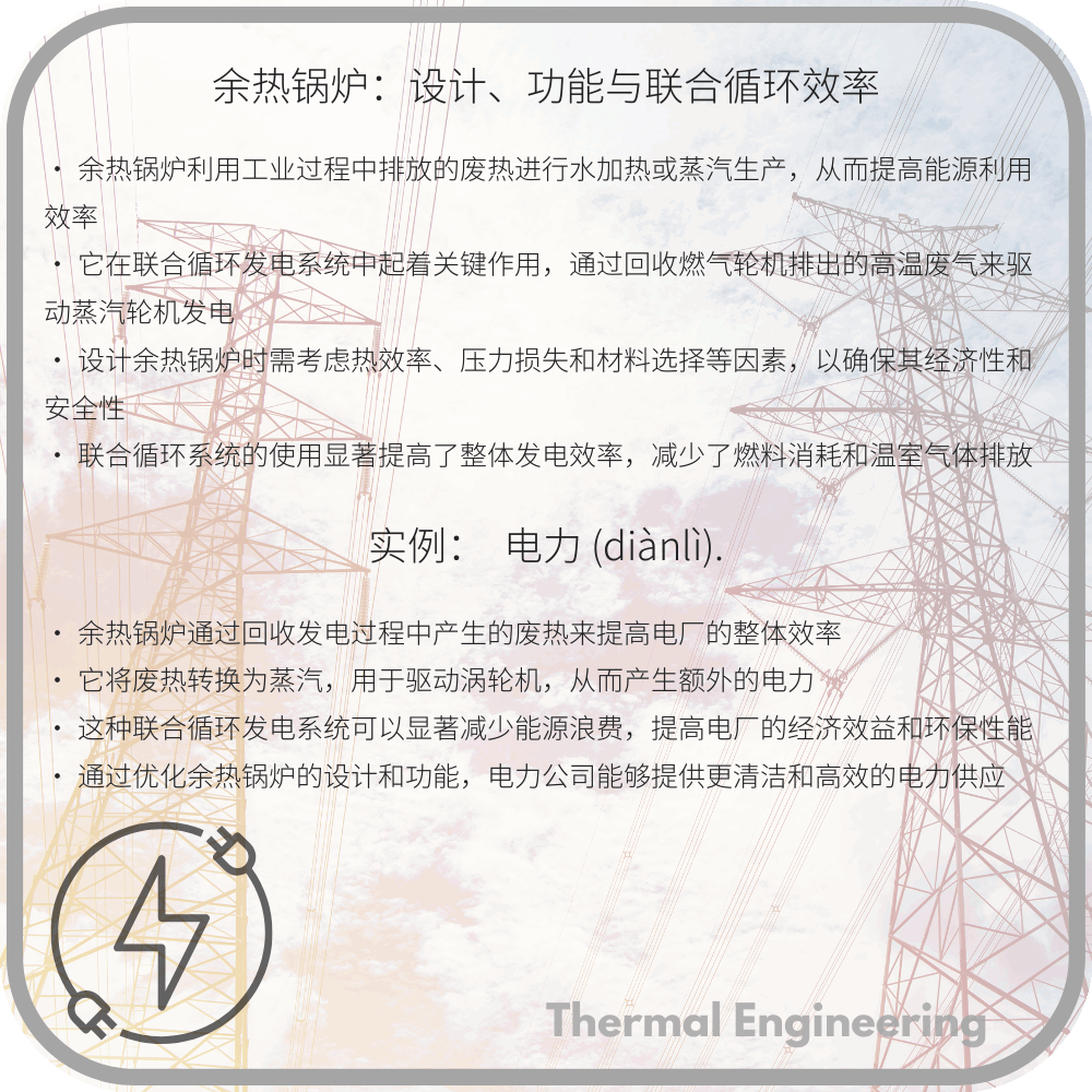 余热锅炉:设计、功能与联合循环效率