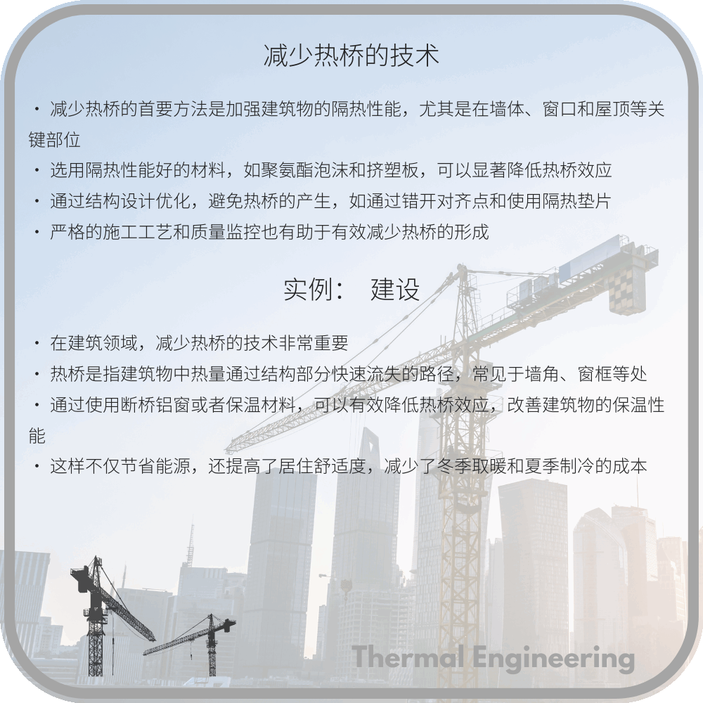 减少热桥的技术