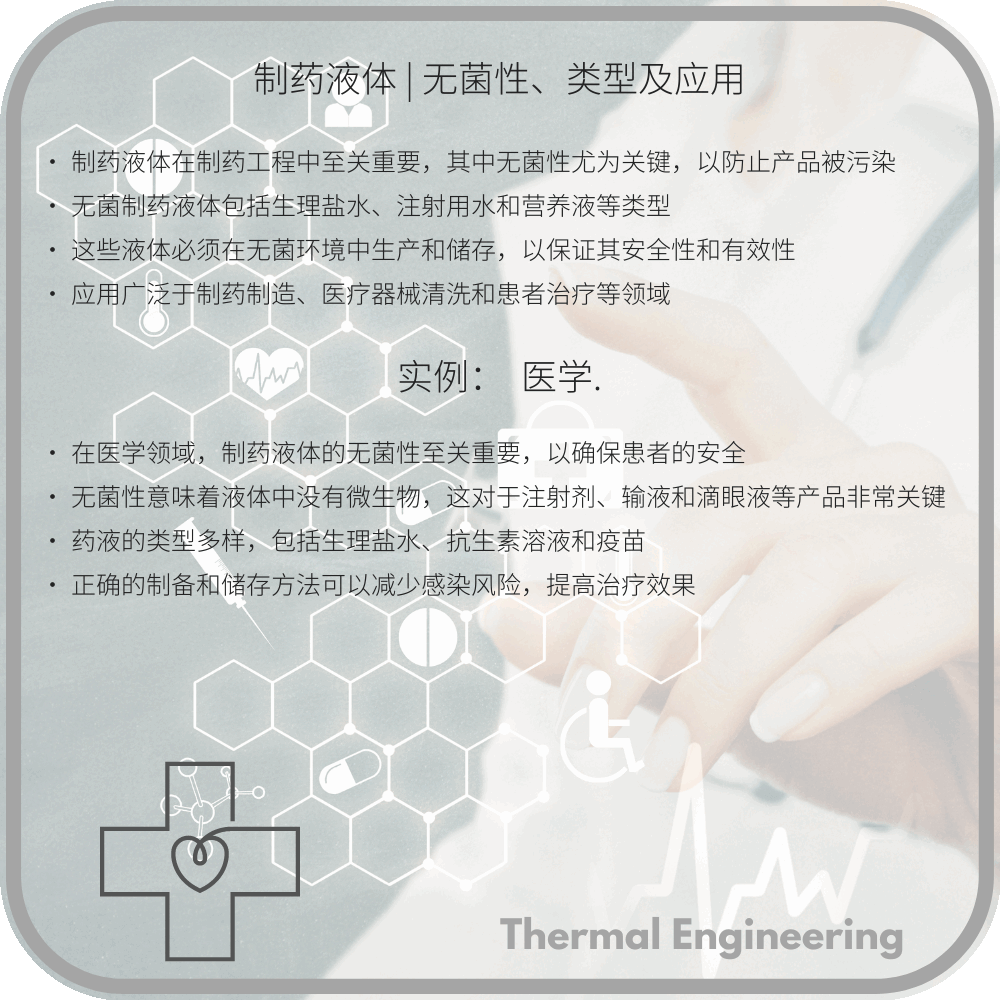 制药液体 | 无菌性、类型及应用