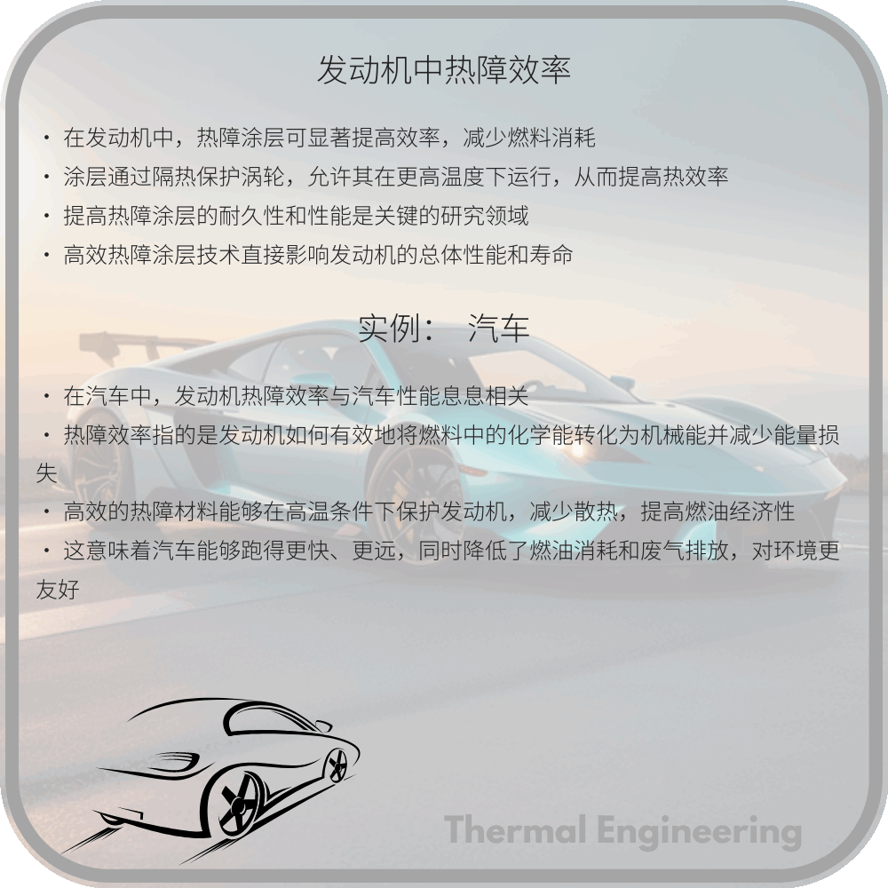 发动机中热障效率