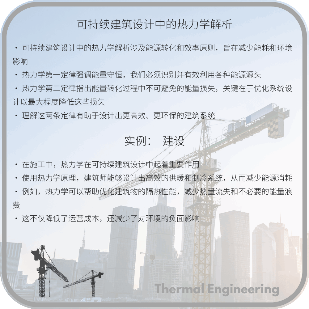 可持续建筑设计中的热力学解析