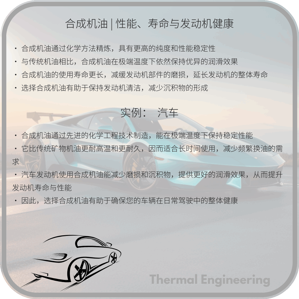 合成机油 | 性能、寿命与发动机健康
